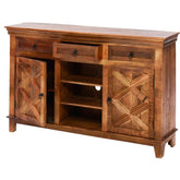 X Design Door Wooden Tv Stand Media Cabinet With Drawers Brown